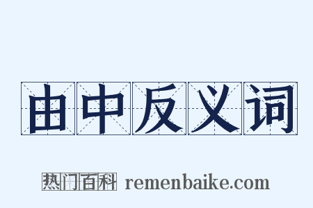 由中反义词是什么意思的图片